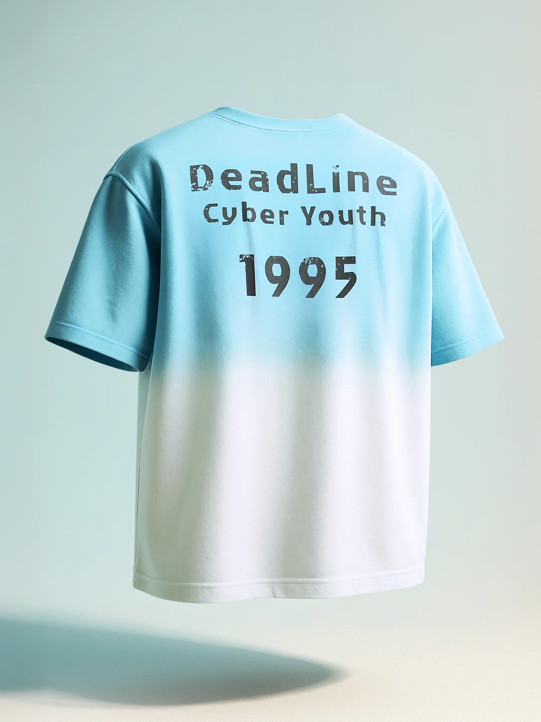 Men's Blue Relaxed Fit Printed 240 GSM Street Wear T-Shirt - Image 2