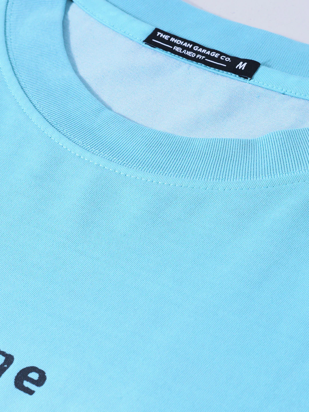 Men's Blue Relaxed Fit Printed 240 GSM Street Wear T-Shirt - Image 9
