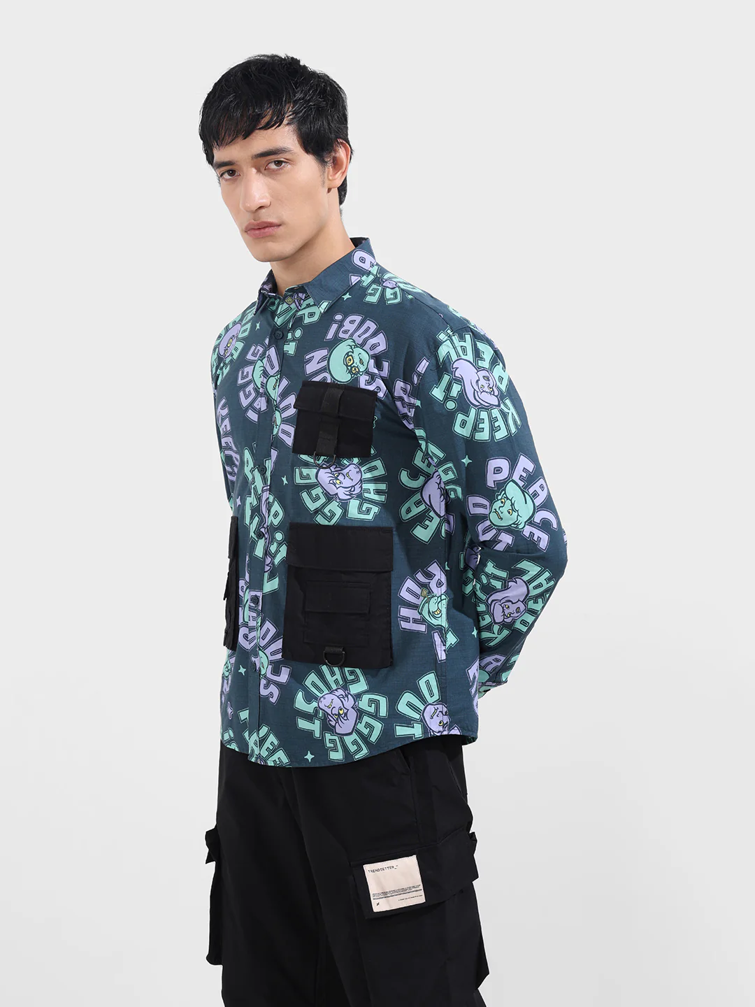 Men's Blue Relaxed Fit  Scooby Doo Character Shirt - Image 3