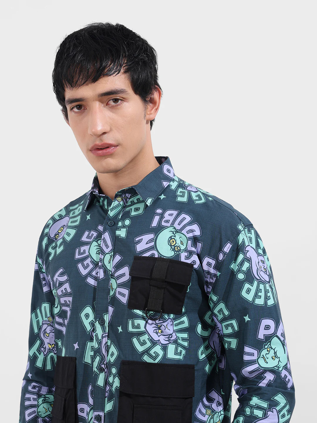 Men's Blue Relaxed Fit  Scooby Doo Character Shirt - Image 4