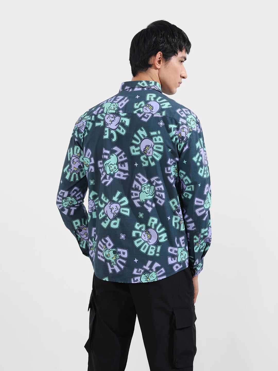 Men's Blue Relaxed Fit  Scooby Doo Character Shirt - Image 5