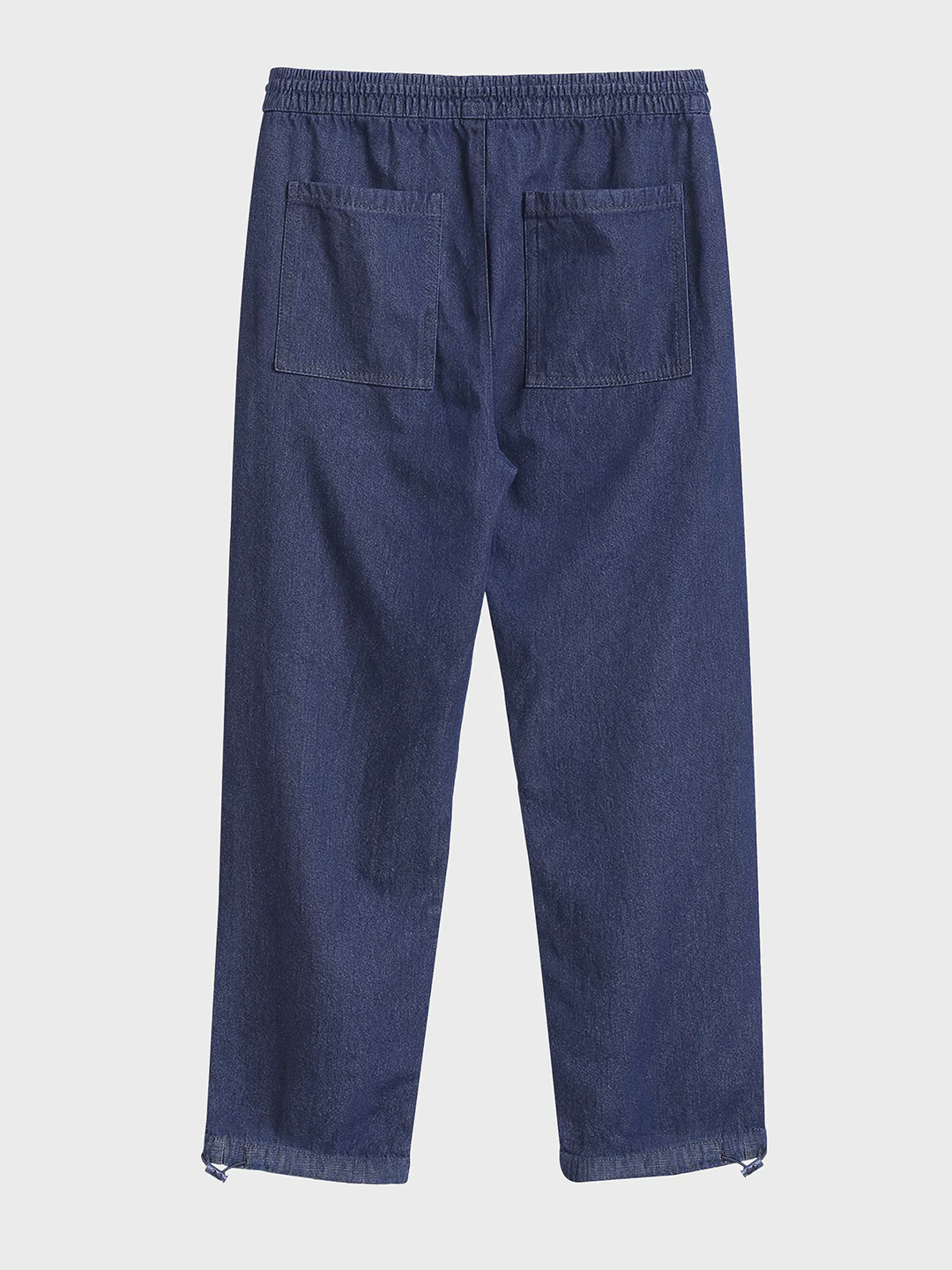 Men's Blue Relaxed Fit Solid Casual Jeans - Image 6