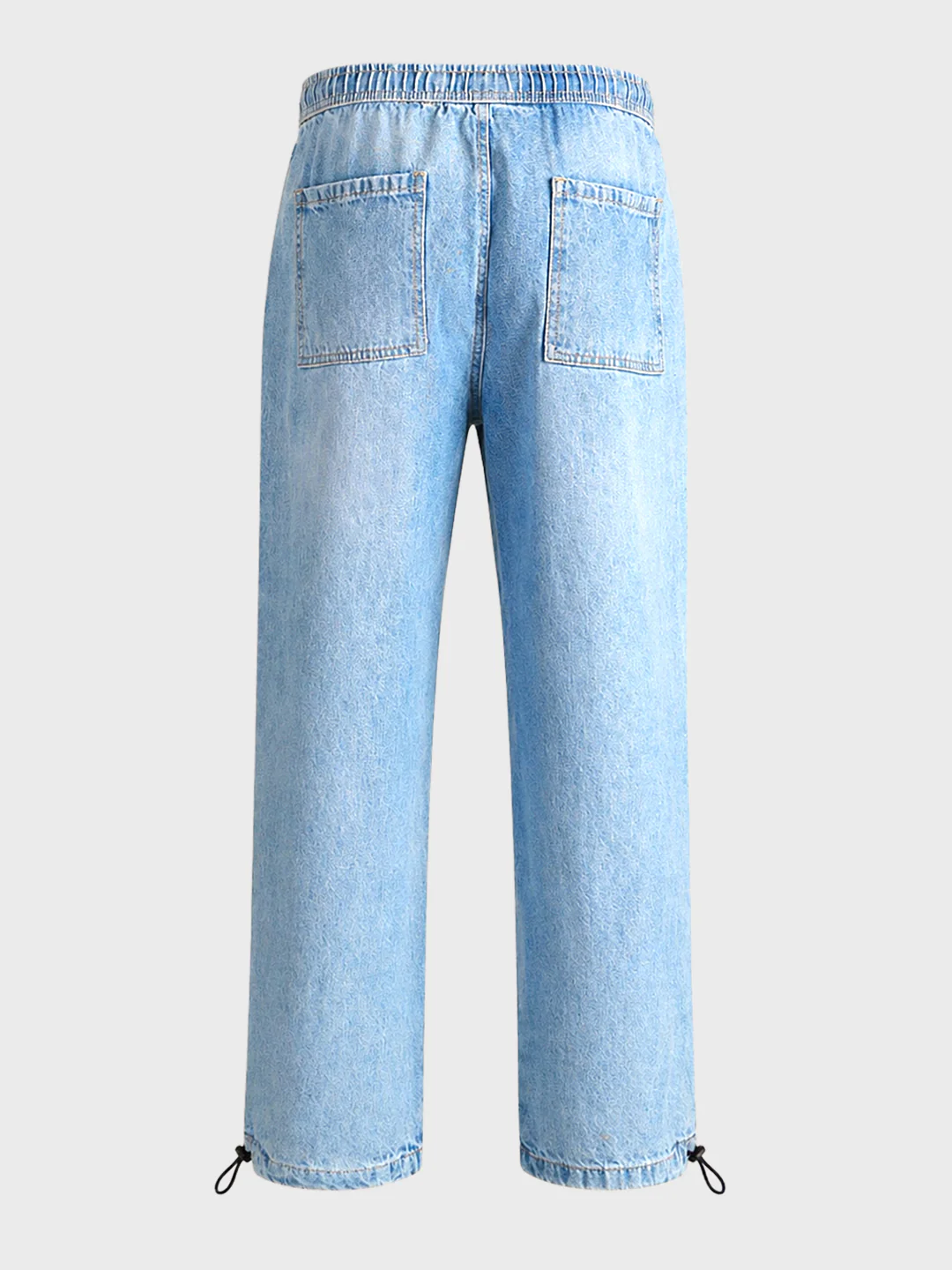 Men's Blue Relaxed Fit Solid Casual Jeans - Image 7