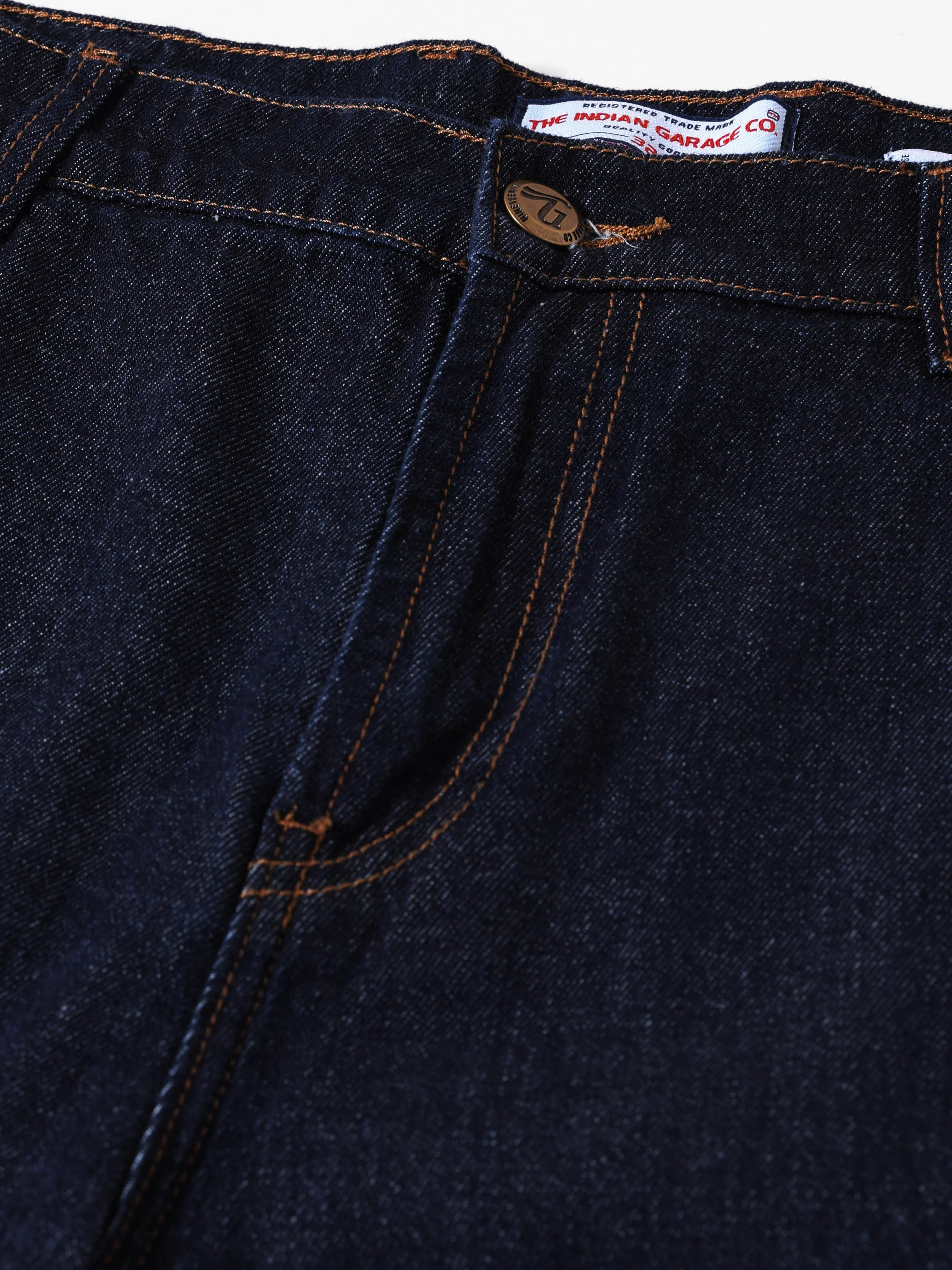 Men's Blue Relaxed Fit Solid Casual Jeans - Image 7