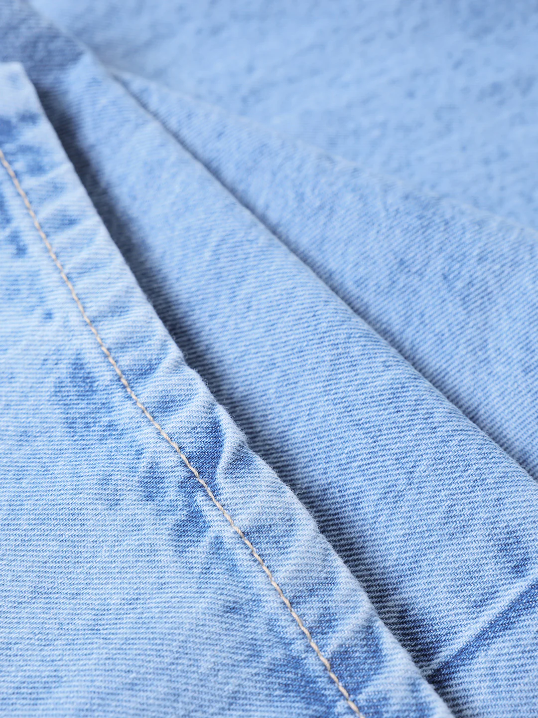 Men's Blue Relaxed Fit Solid Casual Jeans - Image 7