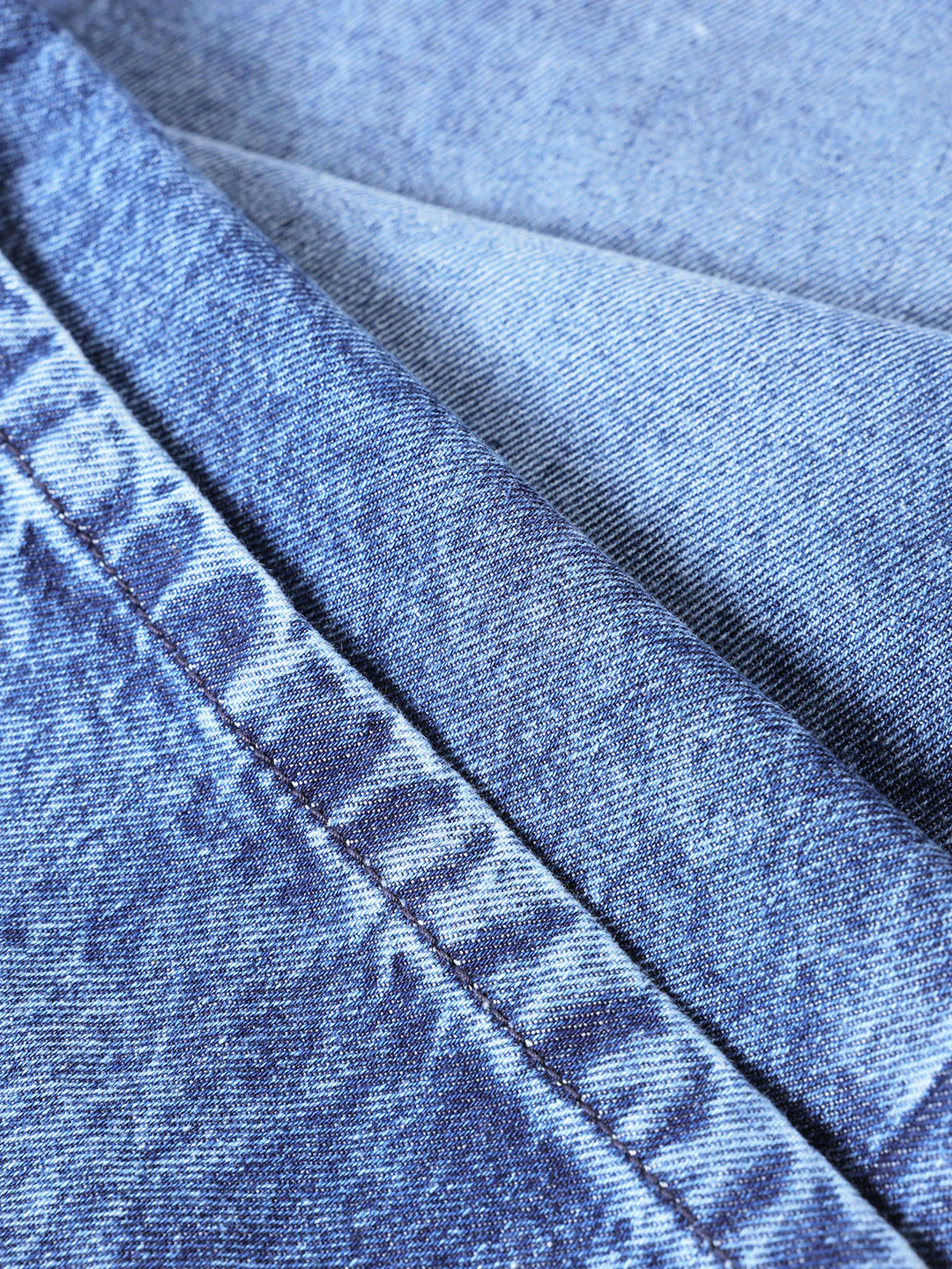 Men's Blue Relaxed Fit Solid Casual Jeans - Image 7