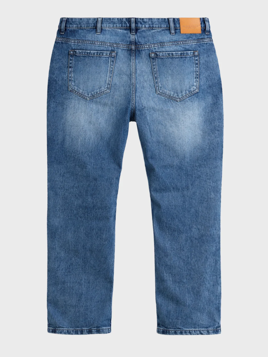Men's Blue Relaxed Fit Solid Casual Jeans - Image 6