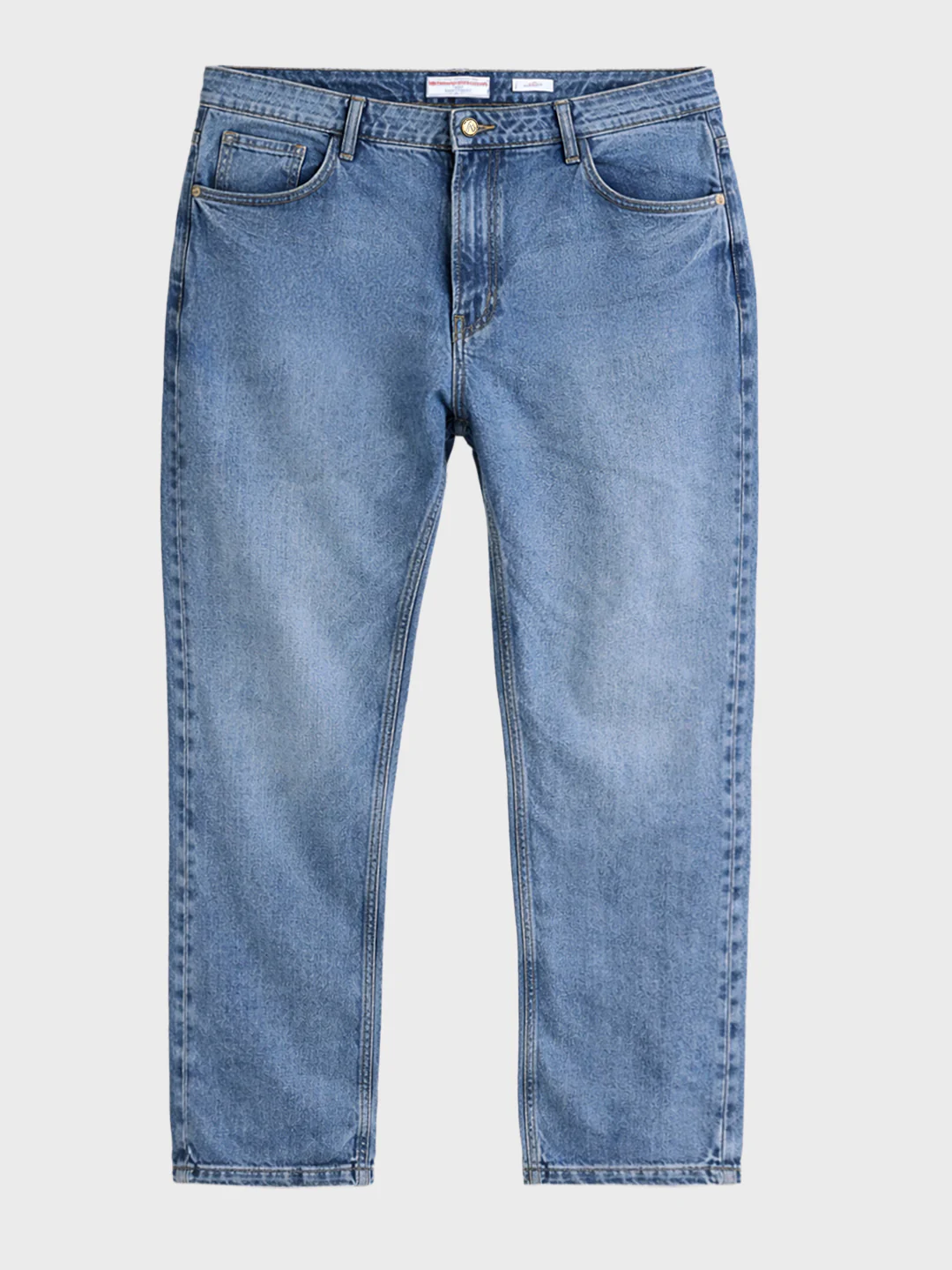 Men's Blue Relaxed Fit Solid Casual Jeans - Image 5