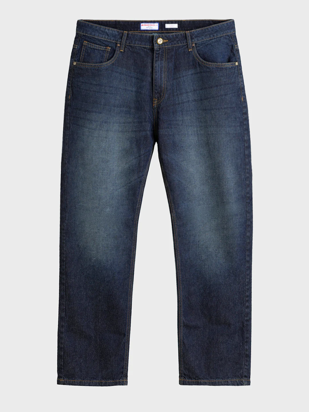 Men's Blue Relaxed Fit Solid Casual Jeans - Image 5