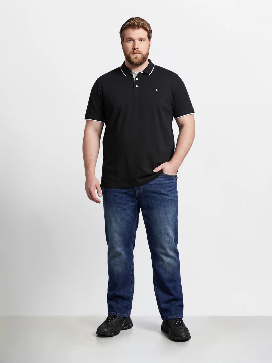 Men's Blue Relaxed Fit Solid Casual Jeans - Image 4