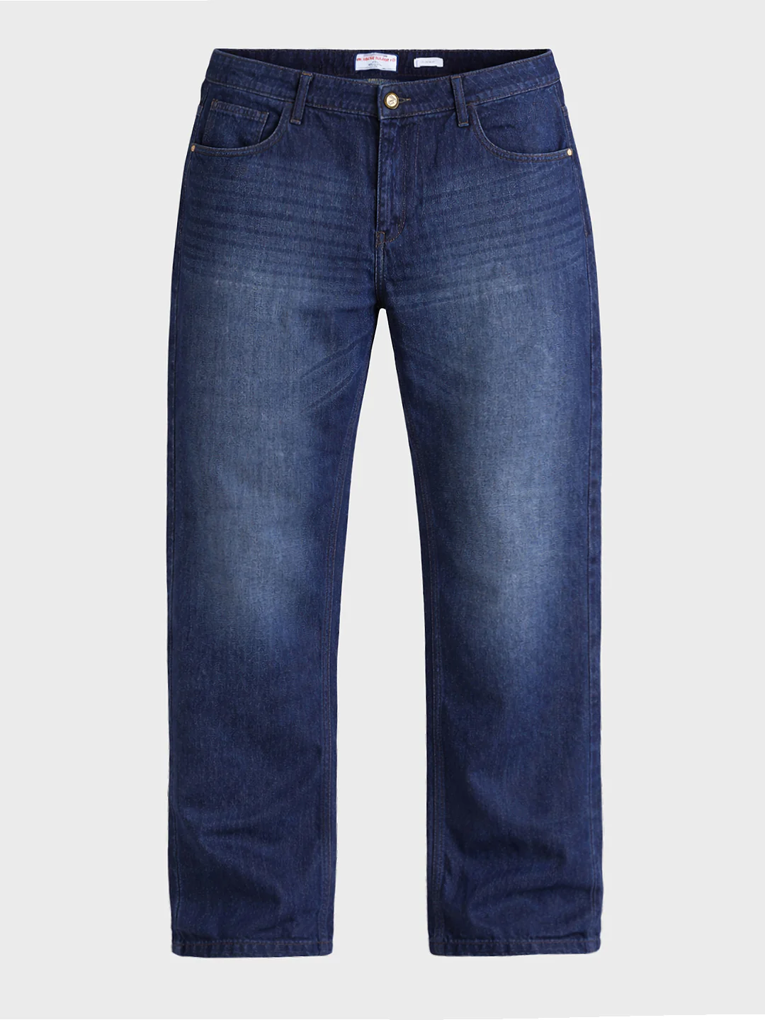 Men's Blue Relaxed Fit Solid Casual Jeans - Image 5