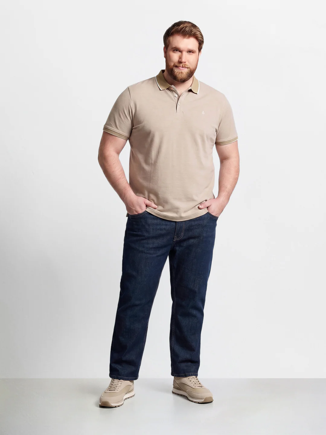 Men's Blue Relaxed Fit Solid Casual Jeans - Image 4