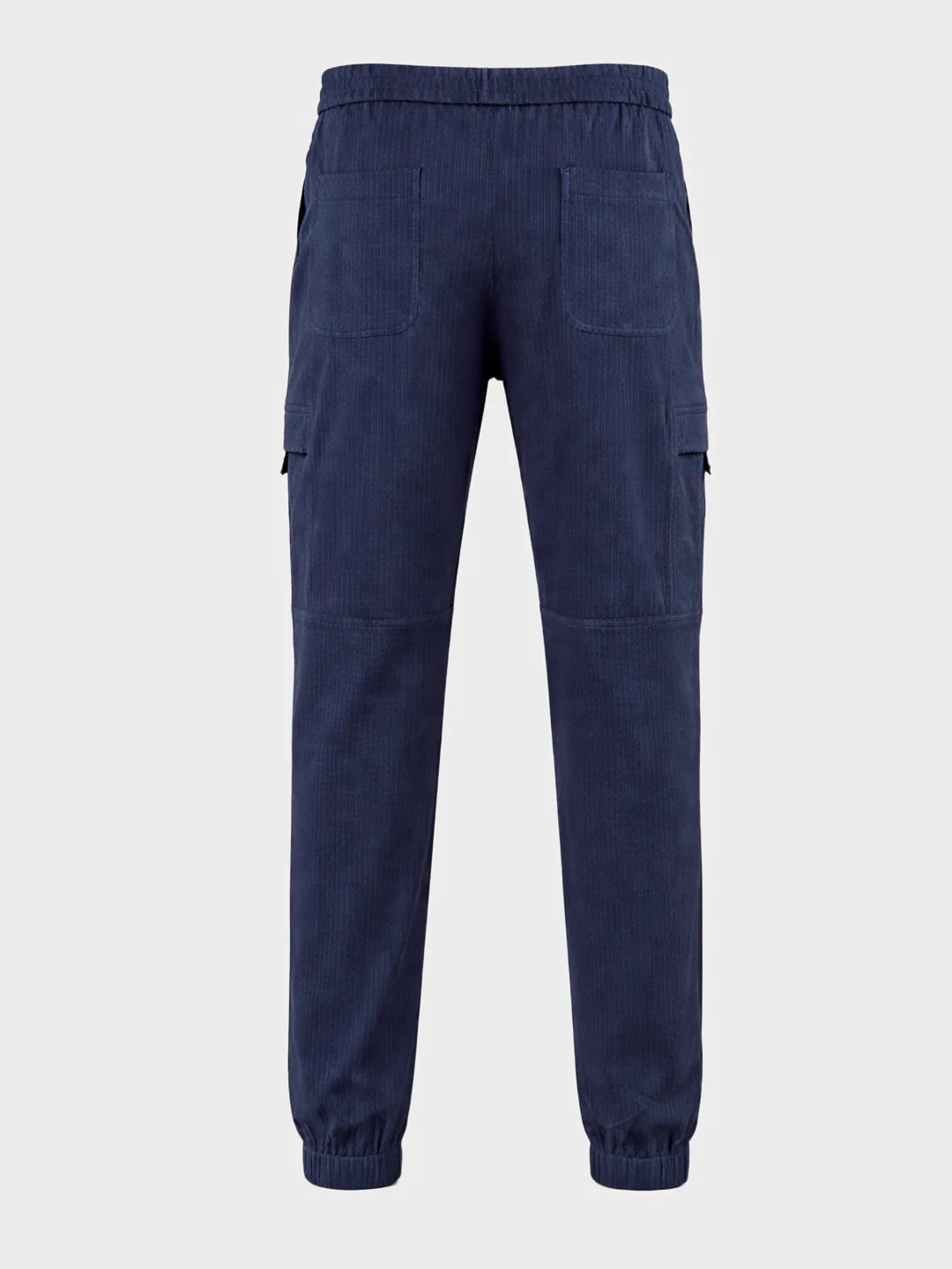 Men's Blue Relaxed Fit Solid Casual Joggers - Image 7