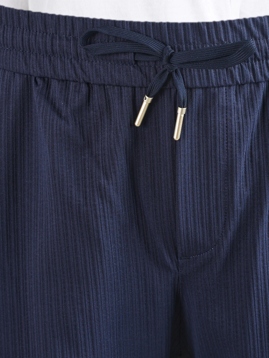 Men's Blue Relaxed Fit Solid Casual Joggers - Image 8