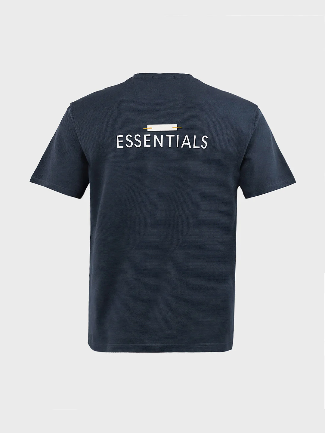 Men's Blue Relaxed Fit Solid Casual T-Shirts - Image 5