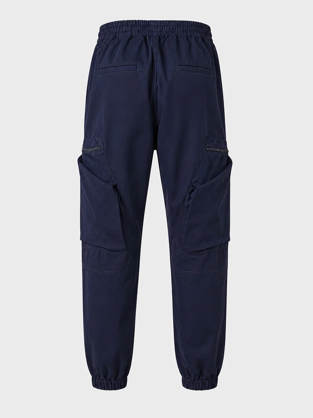 Men's Blue Relaxed Fit Solid Utility Cargo - Image 6