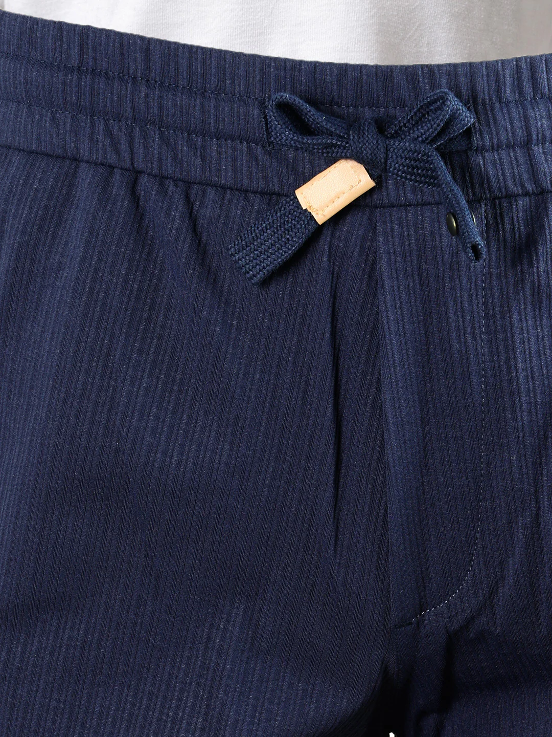 Men's Blue Relaxed Fit Solid Utility Cargo - Image 8