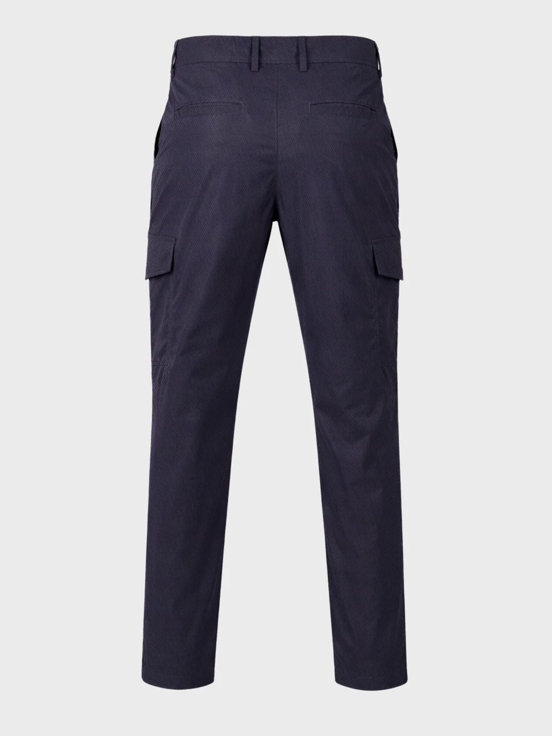 Men's Blue Relaxed Fit Solid Utility Joggers - Image 7