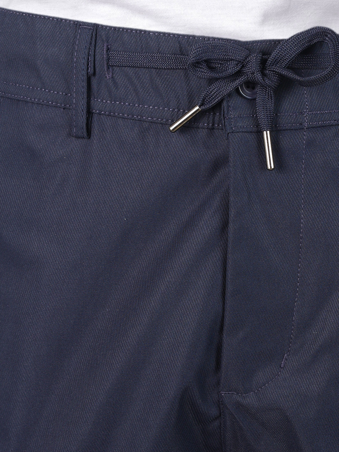 Men's Blue Relaxed Fit Solid Utility Joggers - Image 8