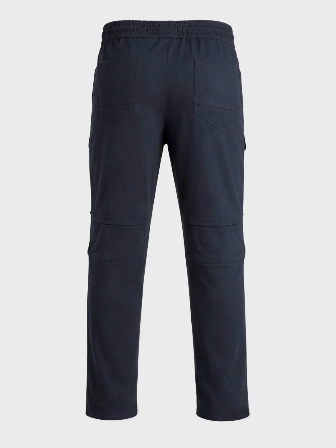Men's Blue Relaxed Fit Solid Utility Joggers - Image 7