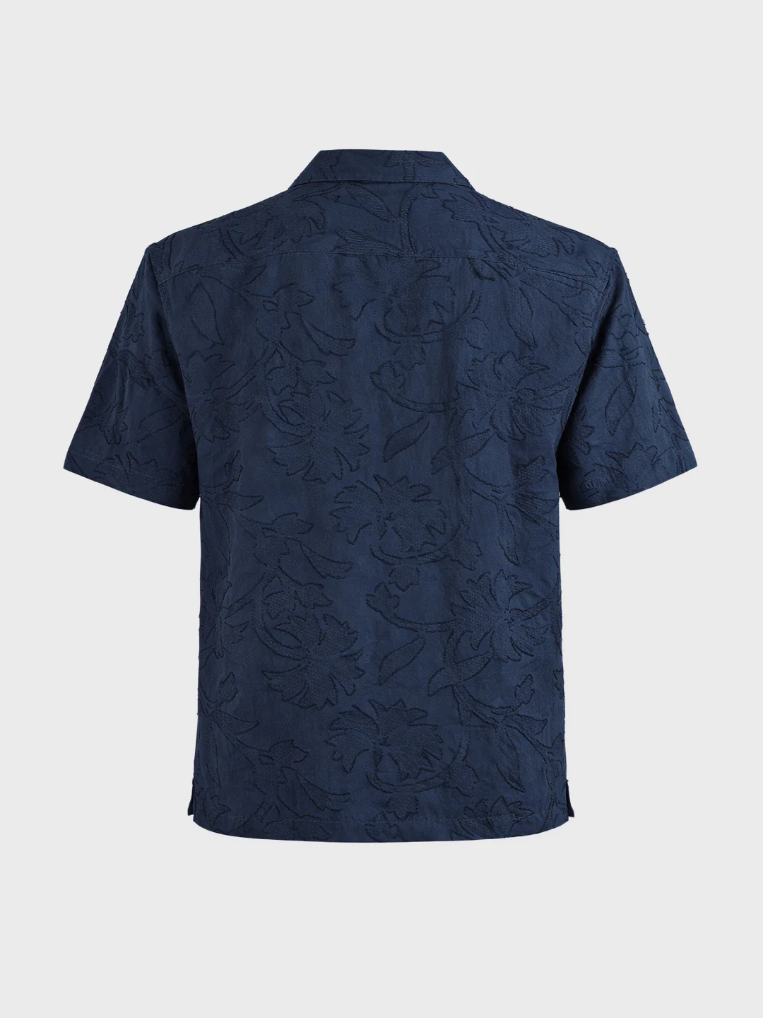 Men's Blue Relaxed Fit Solid Casual Shirt - Image 6