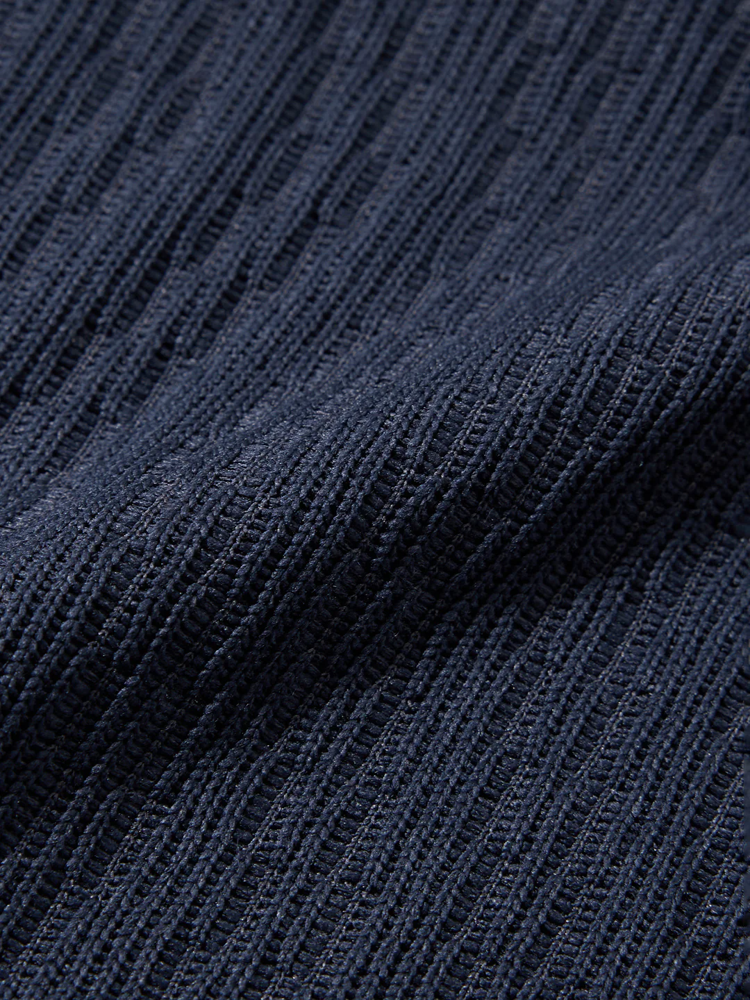 Men's Blue Relaxed Fit Textured Casual T-Shirts - Image 7