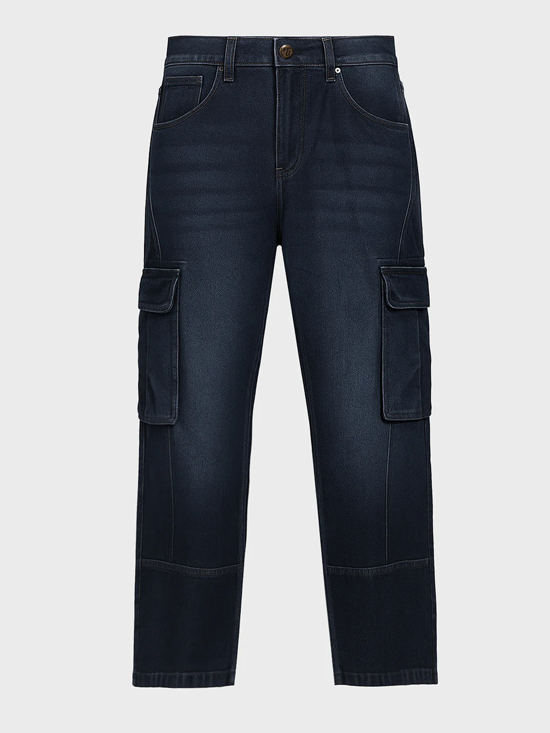 Men's Blue Relaxed Fit The Eternity Series Solid Jeans - Image 3