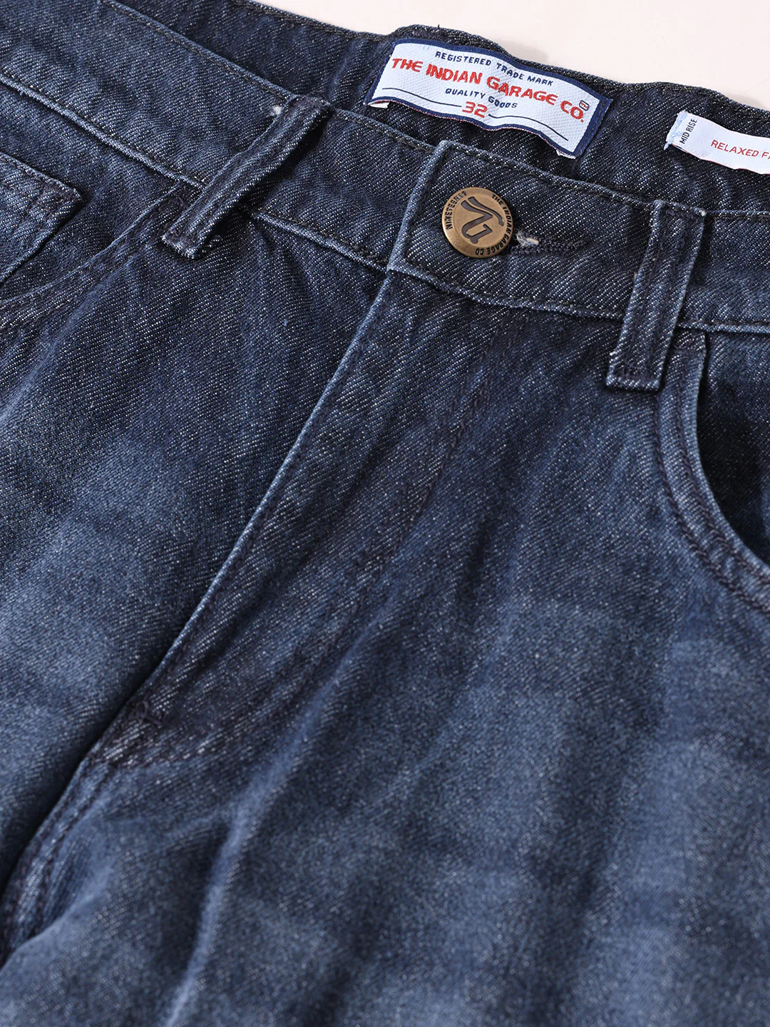 Men's Blue Relaxed Fit The Eternity Series Solid Jeans - Image 5