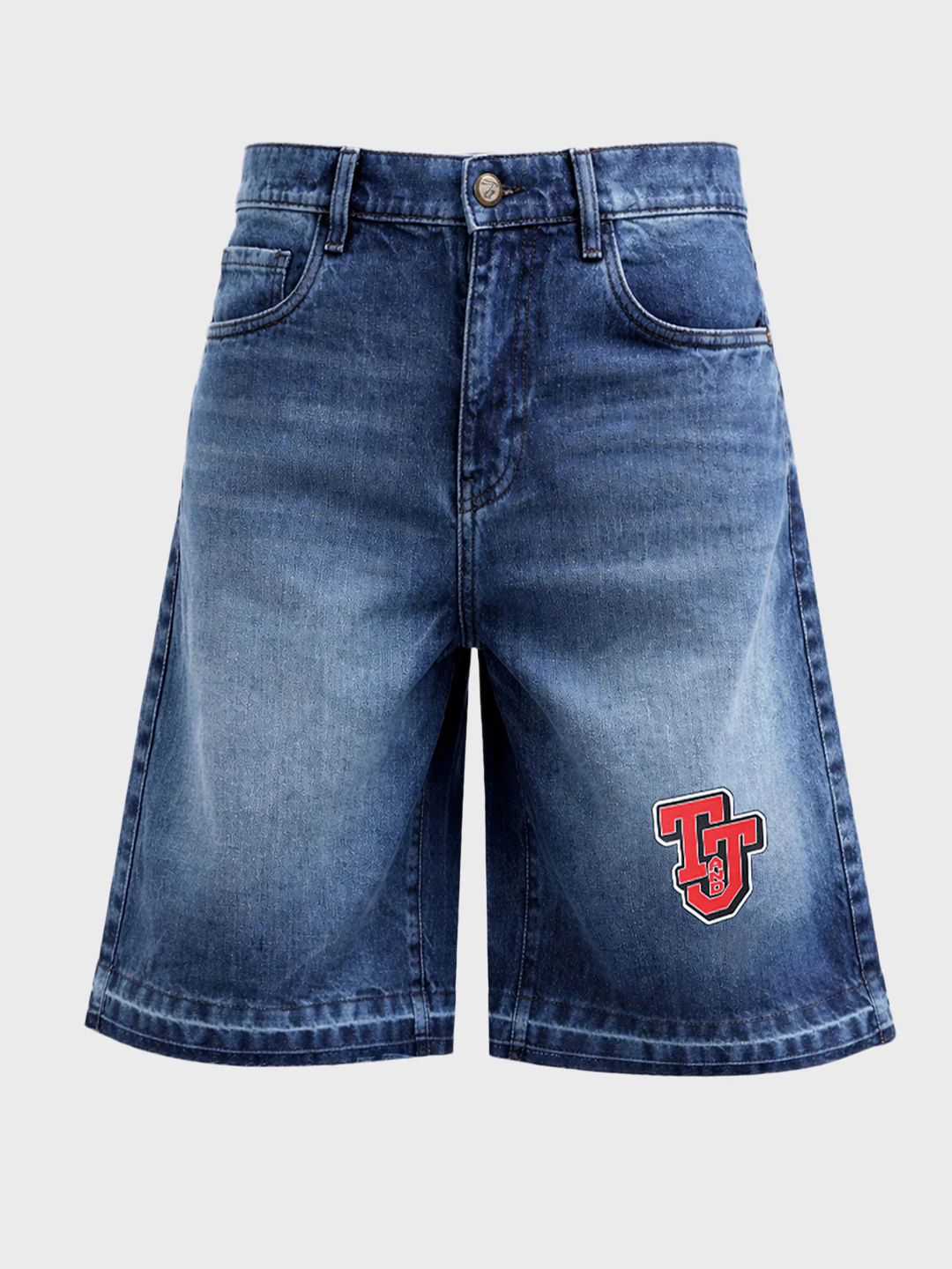 Men's Blue Relaxed Fit  Tom And Jerry Character Shorts - Image 4