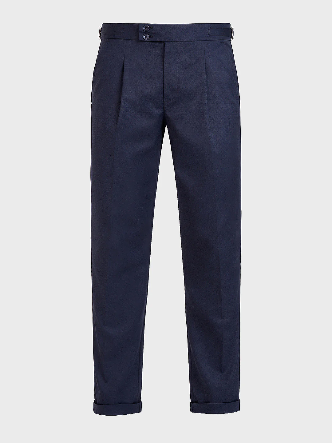 Men's Blue Relaxed Fit Utility Solid Trousers - Image 4