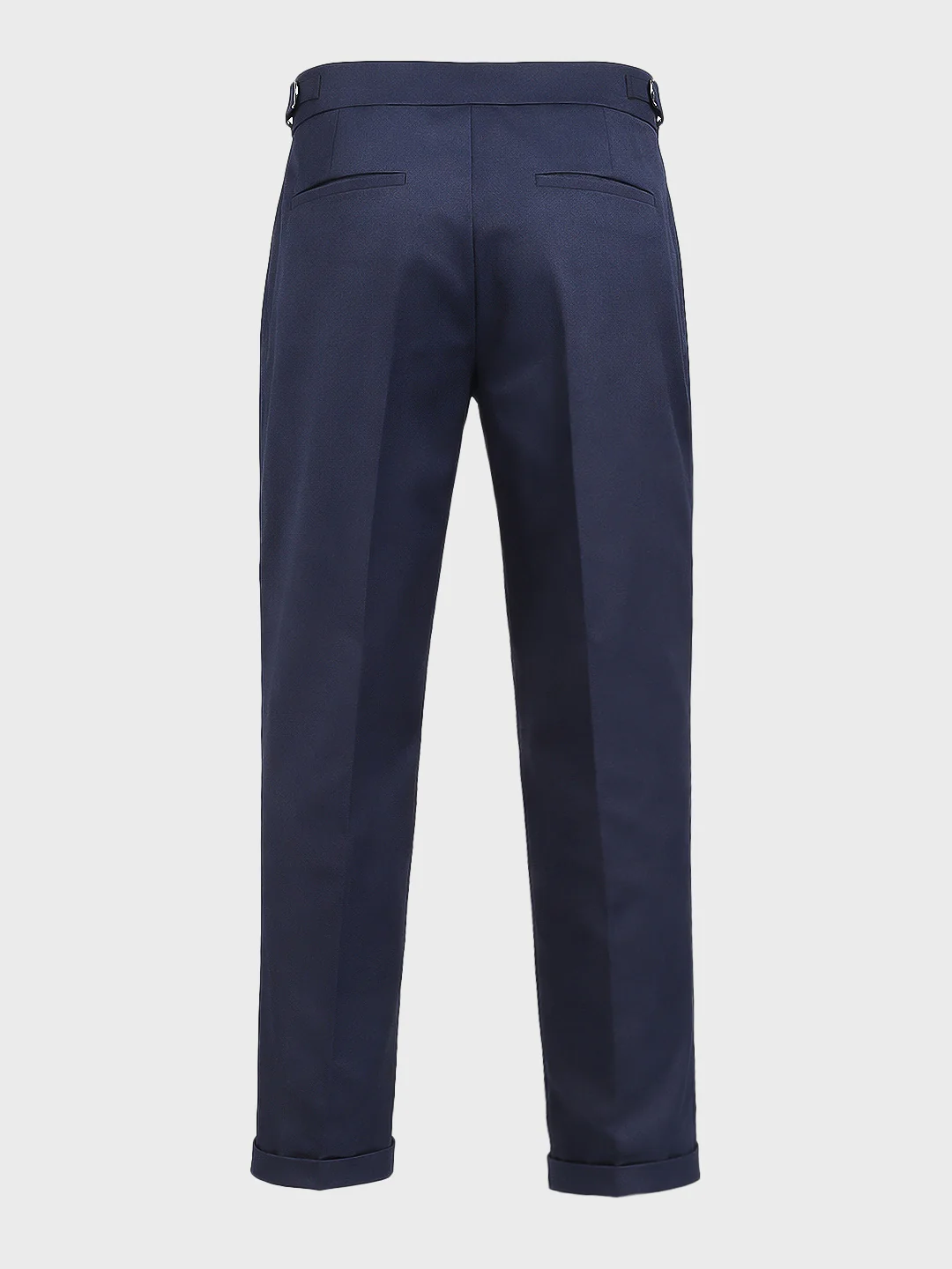 Men's Blue Relaxed Fit Utility Solid Trousers - Image 5