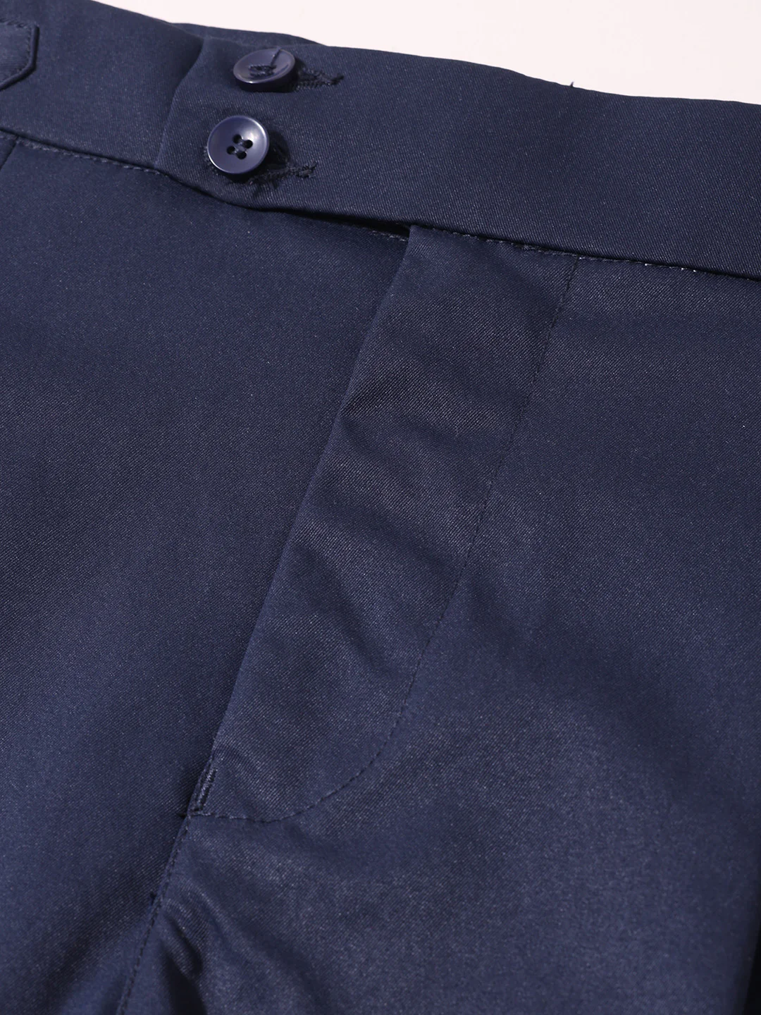 Men's Blue Relaxed Fit Utility Solid Trousers - Image 6
