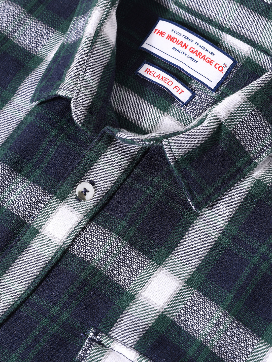 Men's Blue Relaxed Fit Vertical Stripes Utility Shirt - Image 7