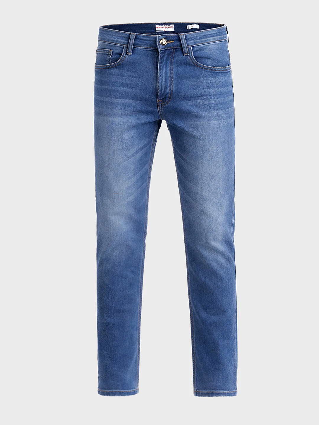 Men's Blue Slim Fit Casual Solid Jeans - Image 4
