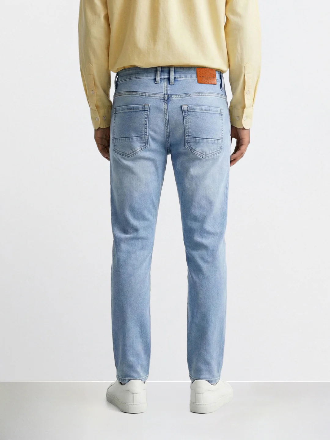 Men's Blue Slim Fit Casual Solid Jeans - Image 2