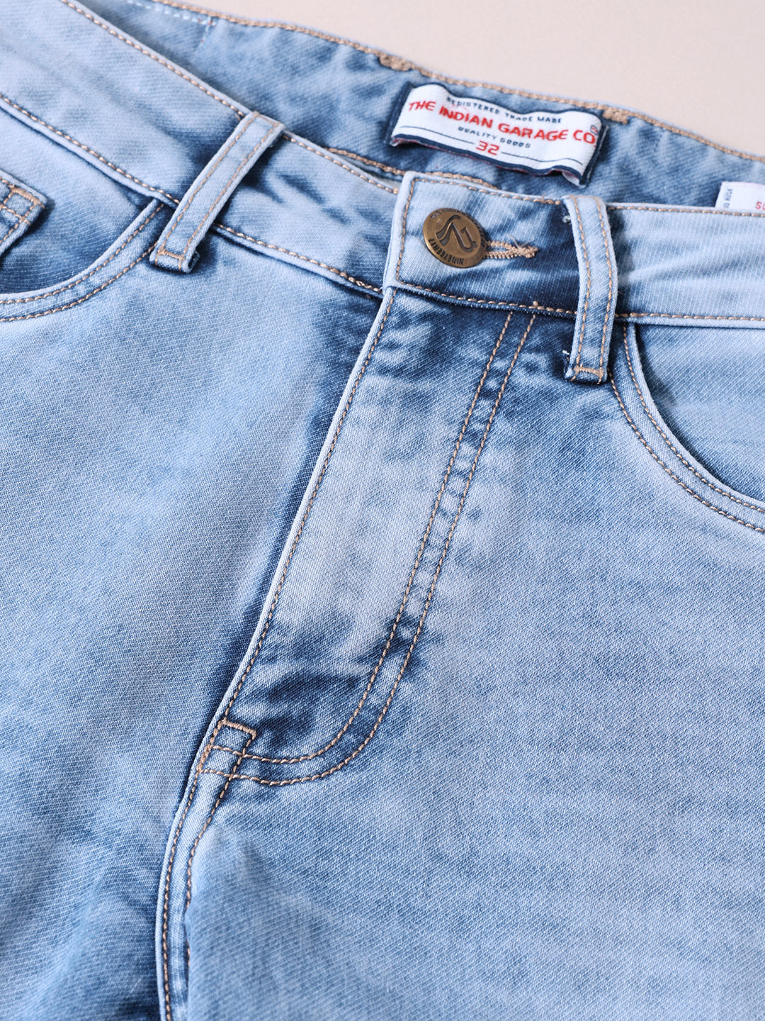 Men's Blue Slim Fit Casual Solid Jeans - Image 6