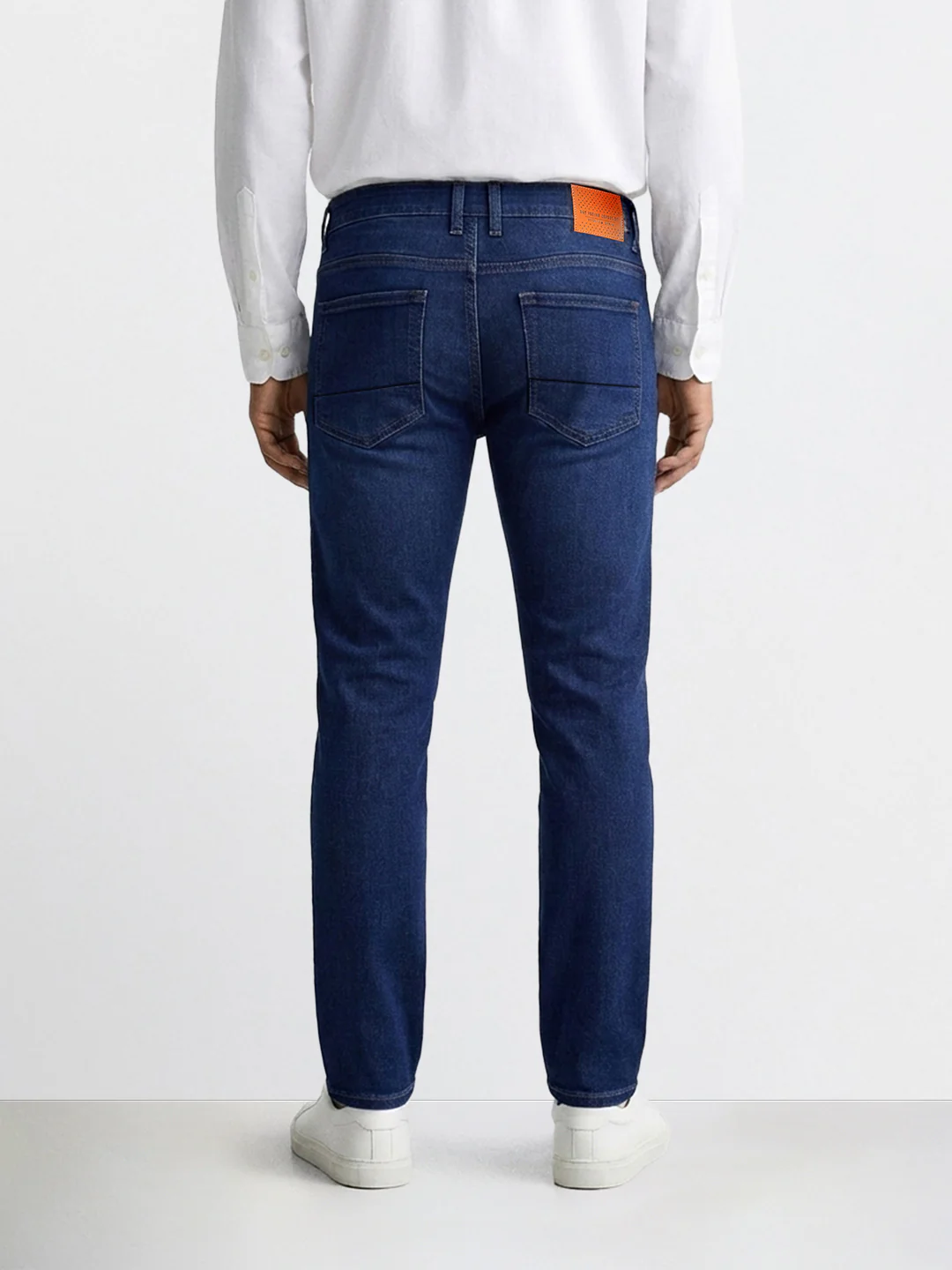 Men's Blue Slim Fit Casual Solid Jeans - Image 2