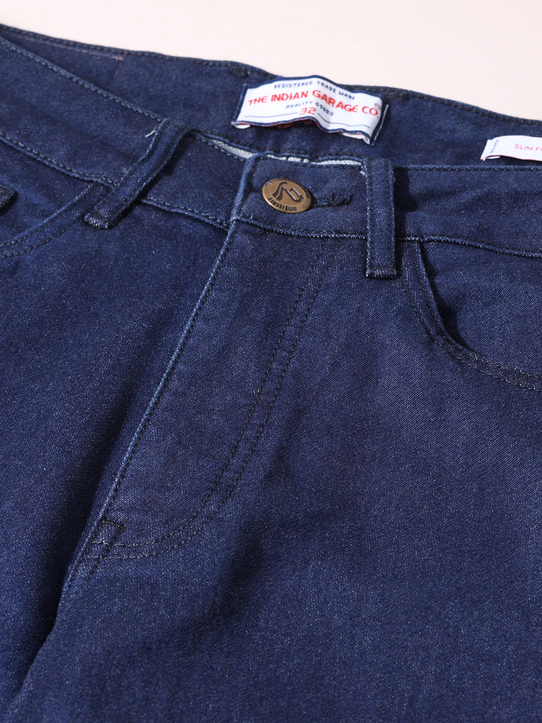 Men's Blue Slim Fit Casual Solid Jeans - Image 6