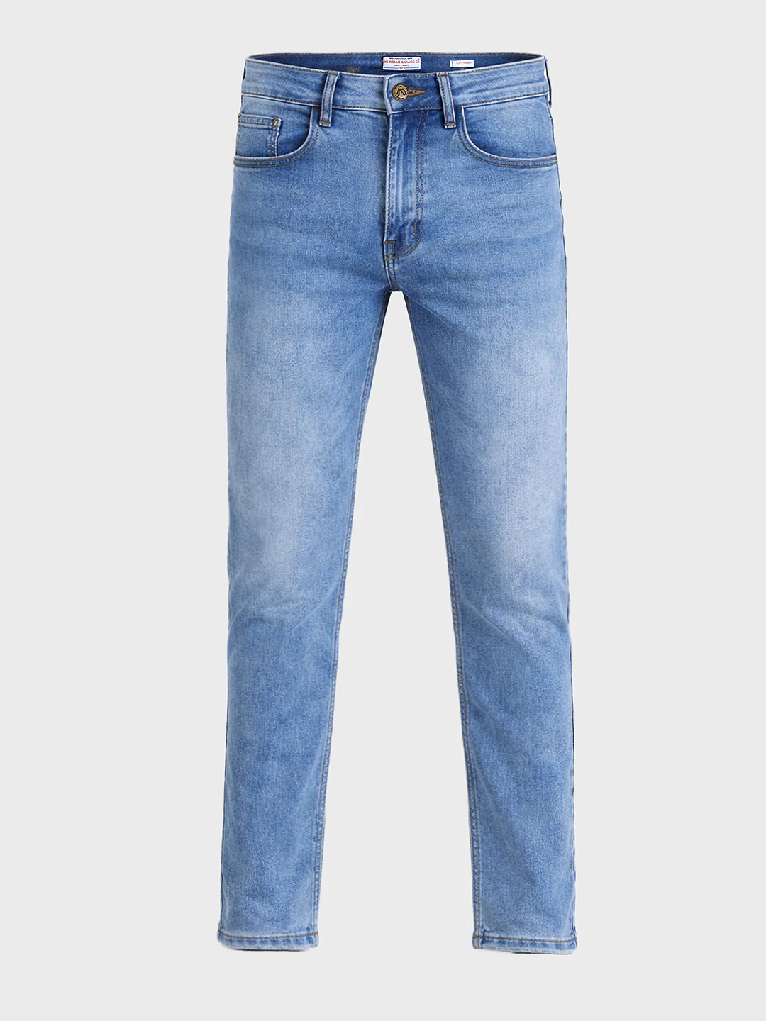 Men's Blue Slim Fit Casual Solid Jeans - Image 4