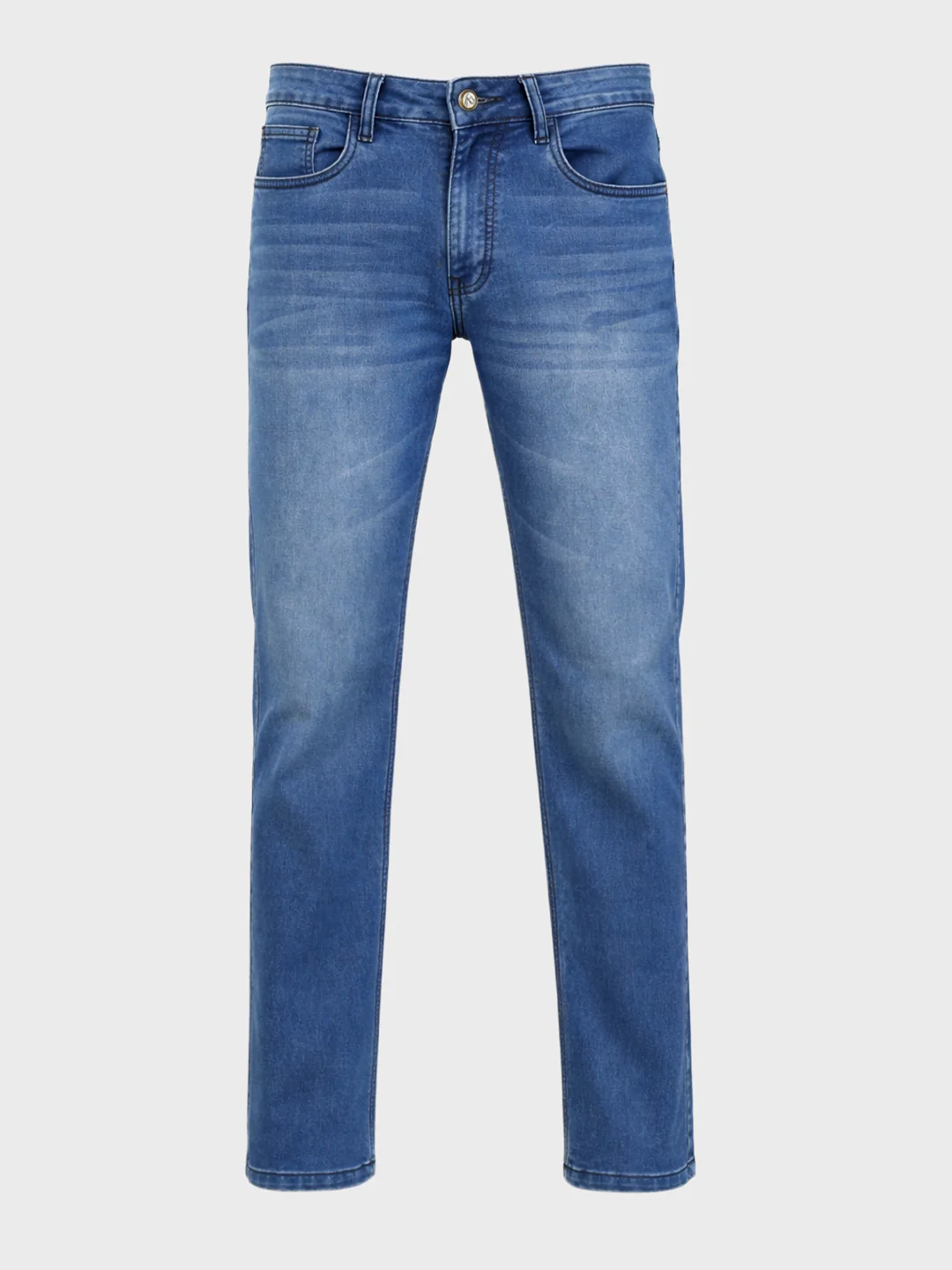 Men's Blue Slim Fit Casual Solid Jeans - Image 6