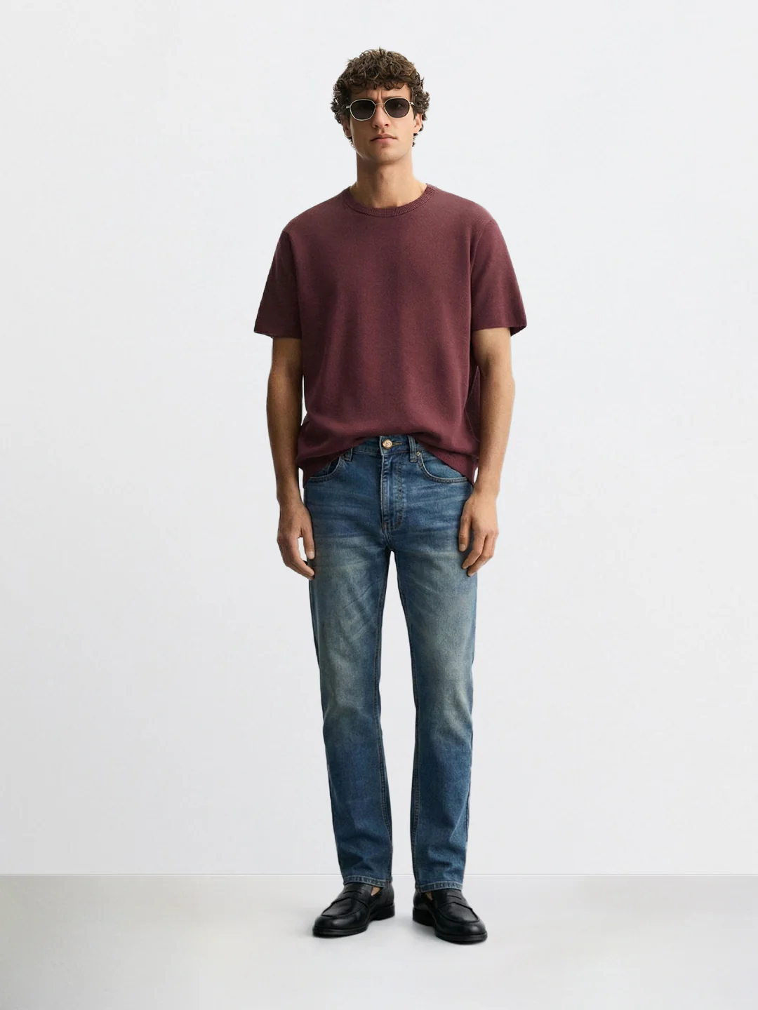 Men's Blue Slim Fit Casual Solid Jeans - Image 3