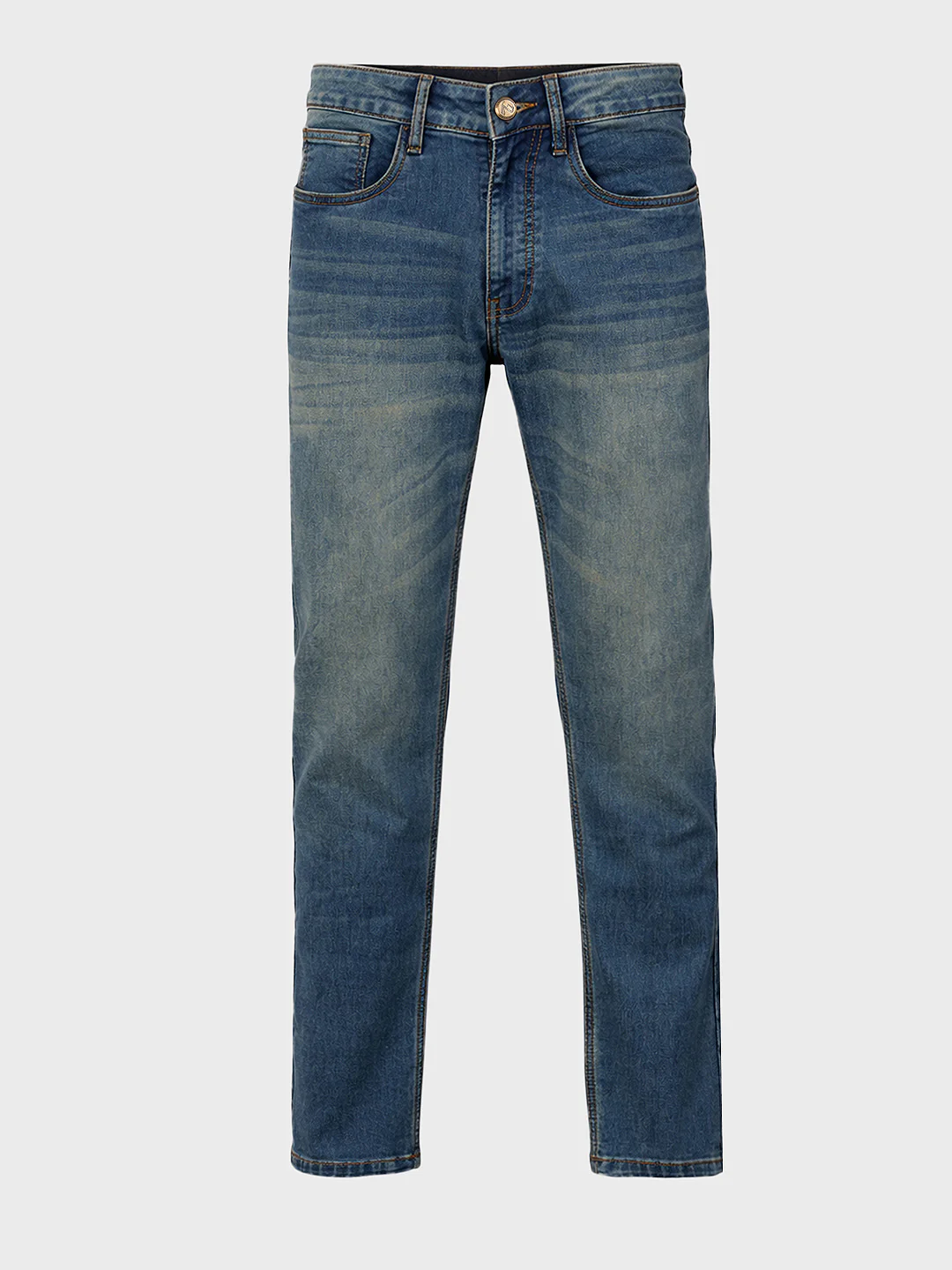 Men's Blue Slim Fit Casual Solid Jeans - Image 4