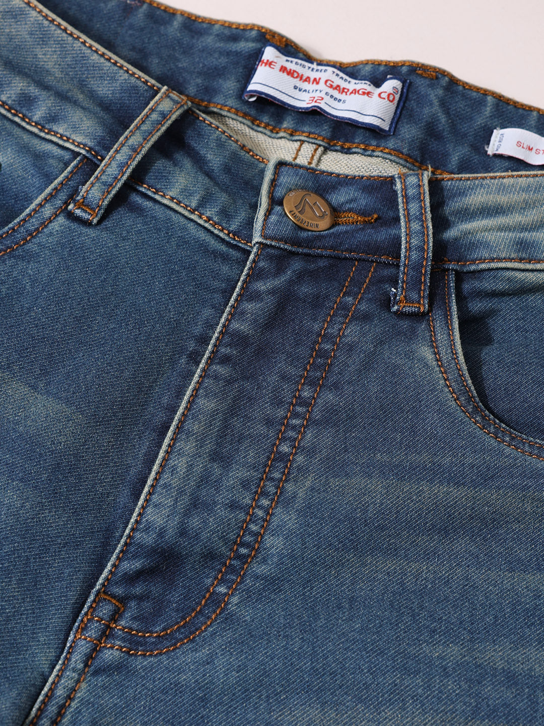 Men's Blue Slim Fit Casual Solid Jeans - Image 6