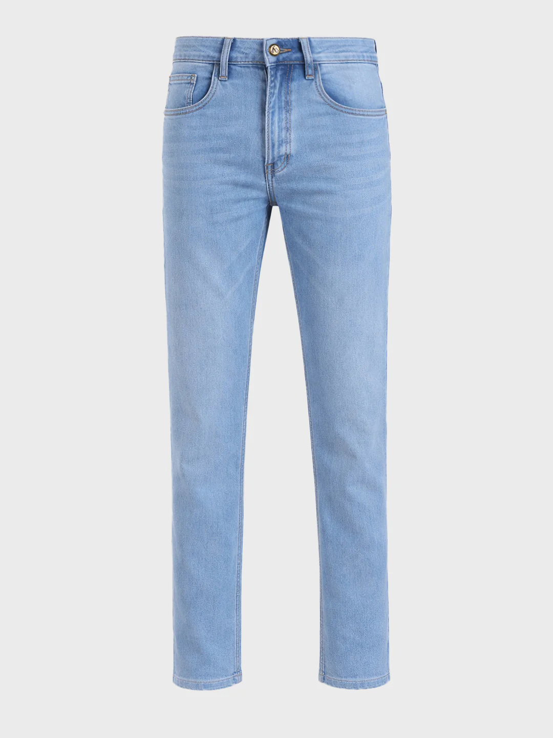 Men's Blue Slim Fit Casual Solid Jeans - Image 2