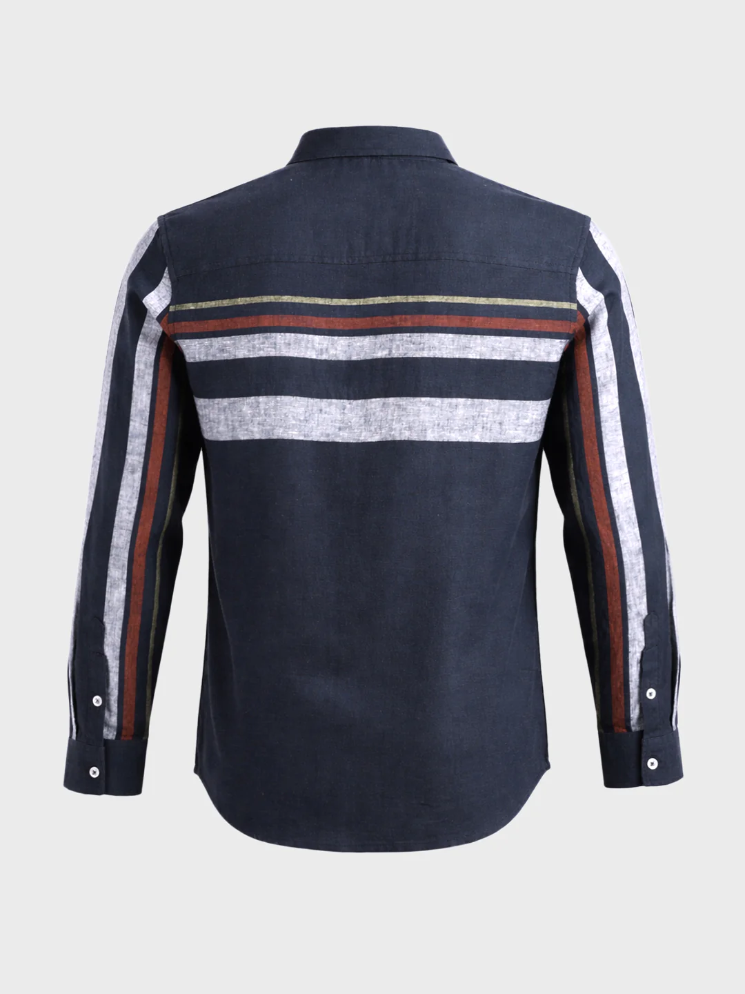 Men's Blue Slim Fit Checked Casual Shirt - Image 7
