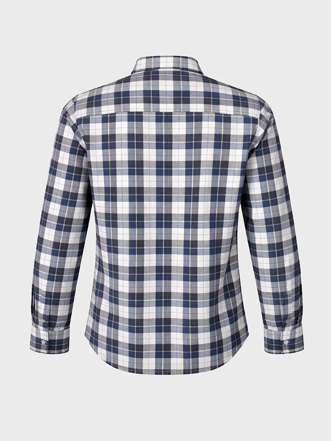 Men's Blue Slim Fit Checkered Casual Shirt - Image 6