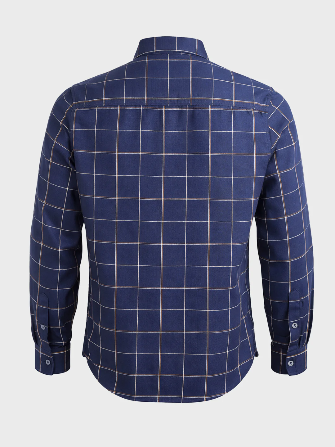 Men's Blue Slim Fit Checked Casual Shirt - Image 5