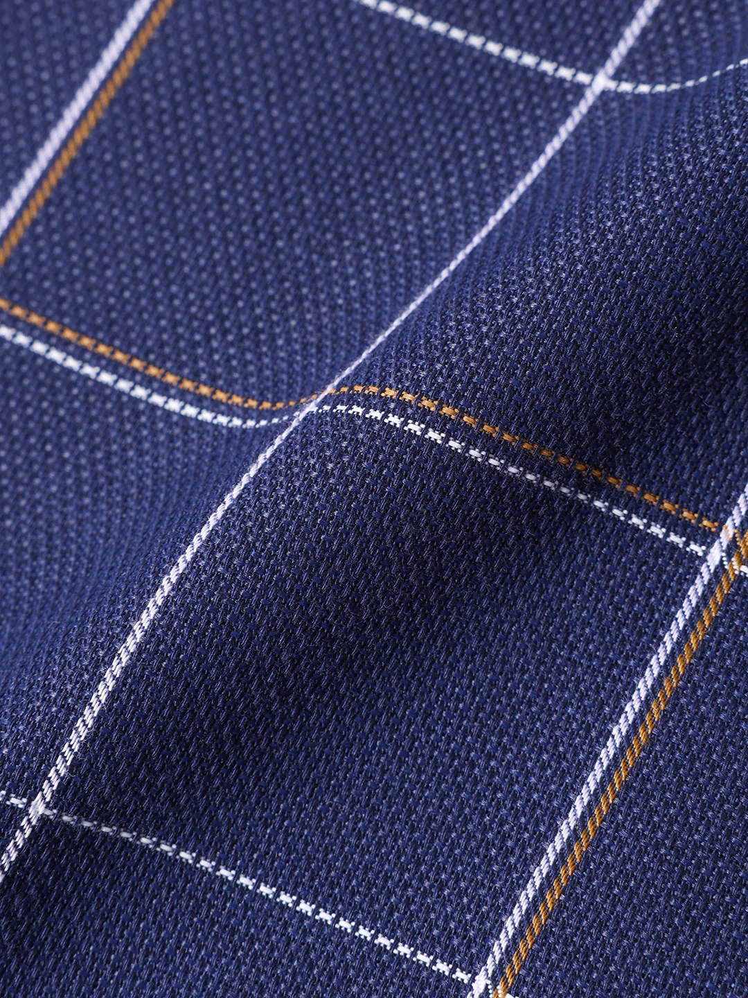 Men's Blue Slim Fit Checked Casual Shirt - Image 6