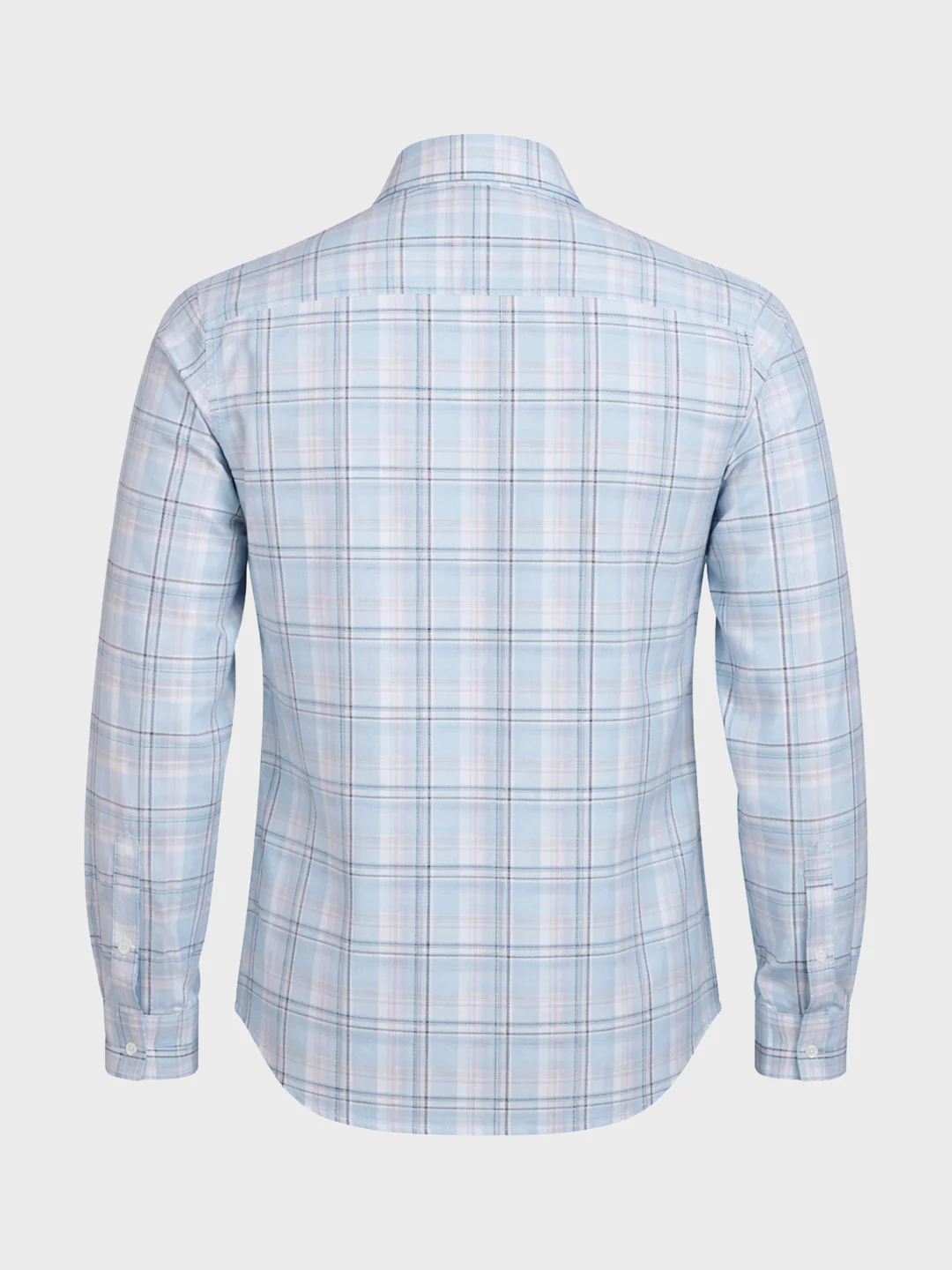 Men's Blue Slim Fit Checked Casual Shirt - Image 6