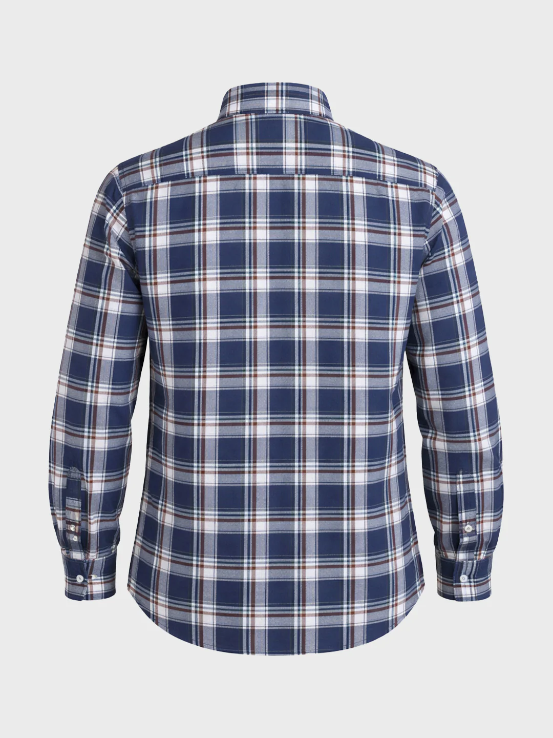 Men's Blue Slim Fit Checked Casual Shirt - Image 5
